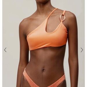 SET: Baobab Collection One-Shoulder Orange Bikini Top and cheeky bottoms